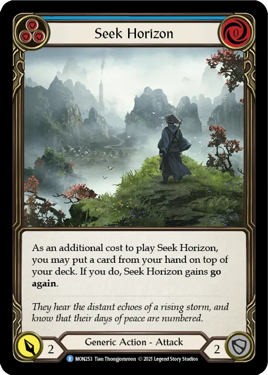 Card: Seek Horizon (blu)