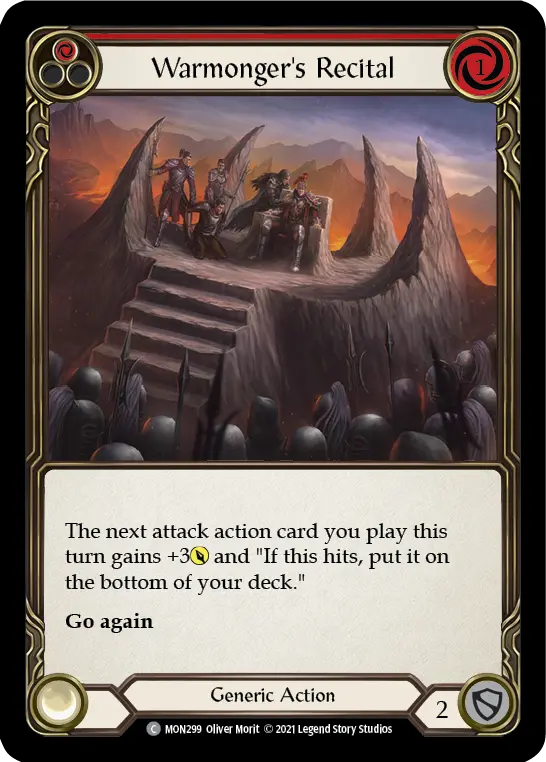 Card: Warmonger's Recital (red)