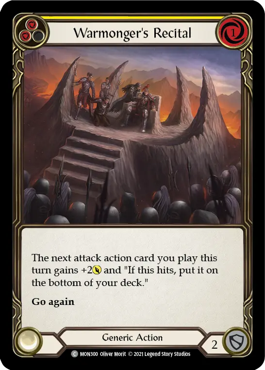 Card: Warmonger's Recital (yel)