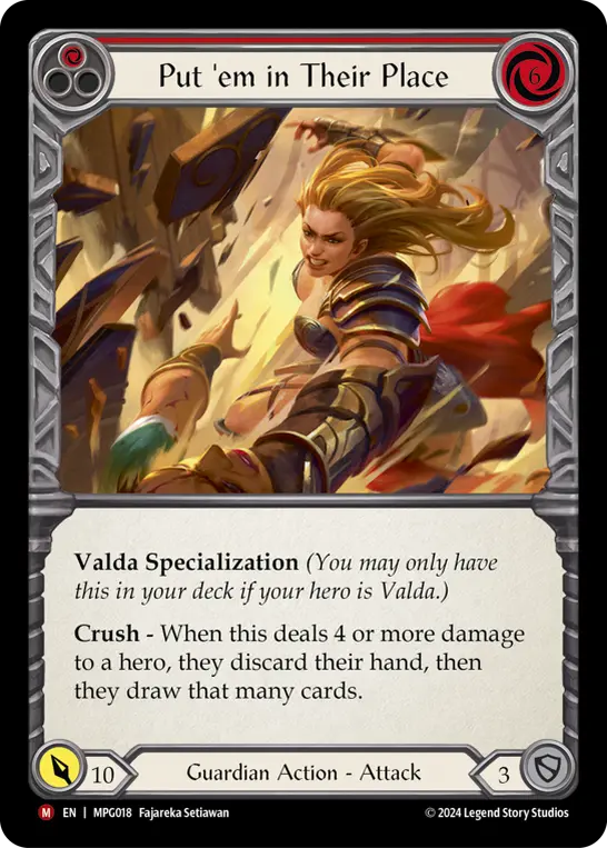Card: Put 'Em In Their Place (red)