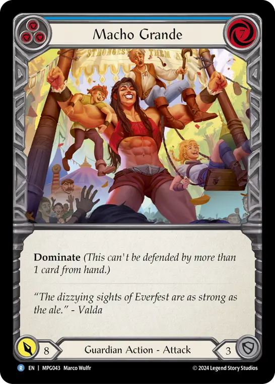 Card: Macho Grande (blu)