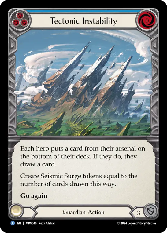 Card: Tectonic Instability (blu)