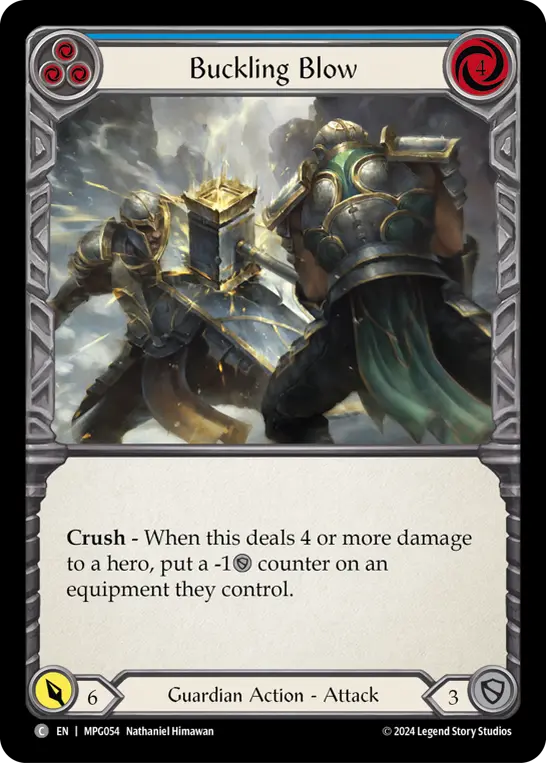 Card: Buckling Blow (blu)