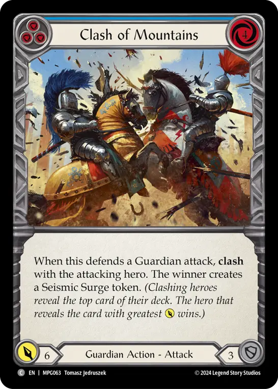 Card: Clash of Mountains (blu)