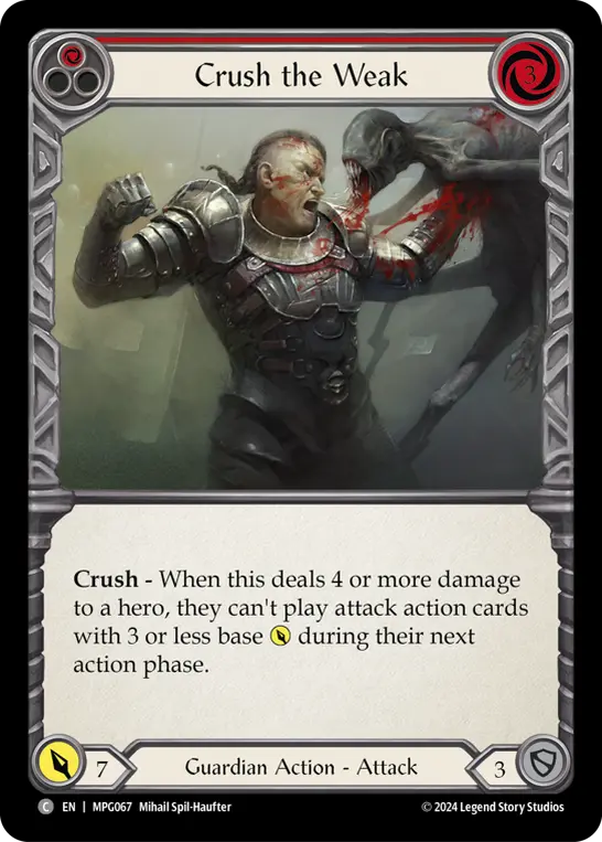 Card: Crush the Weak (red)