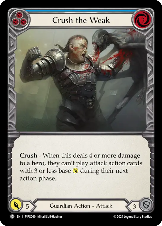Card: Crush the Weak (blu)