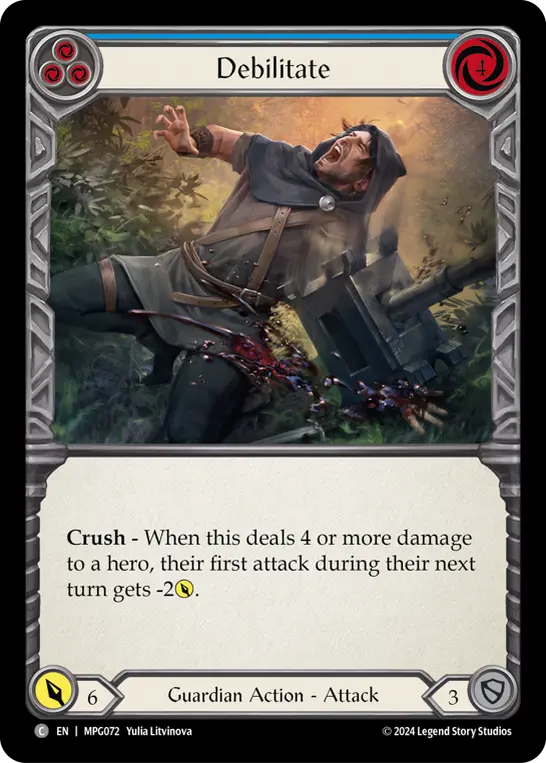 Card: Debilitate (blu)