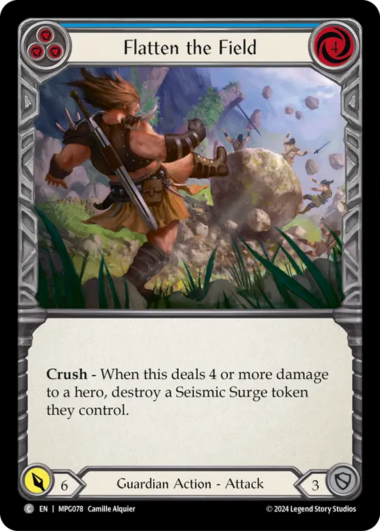 Card: Flatten the Field (blu)