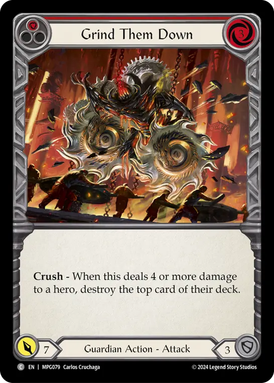 Card: Grind Them Down (red)