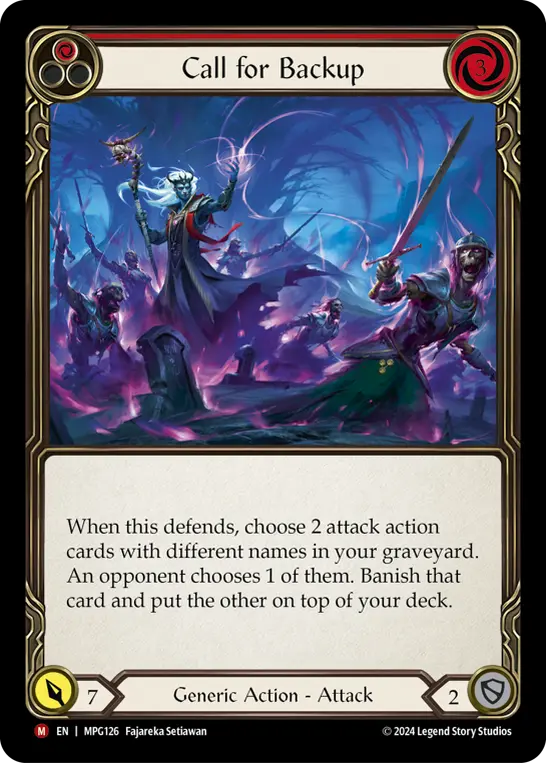 Card: Call for Backup (red)