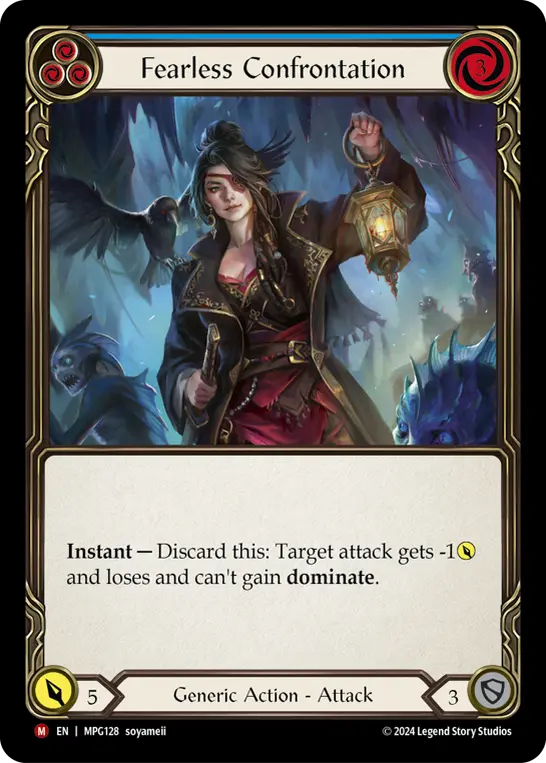 Card: Fearless Confrontation (blu)