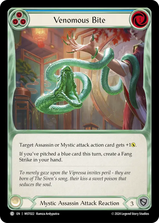 Card: Venomous Bite (blu)