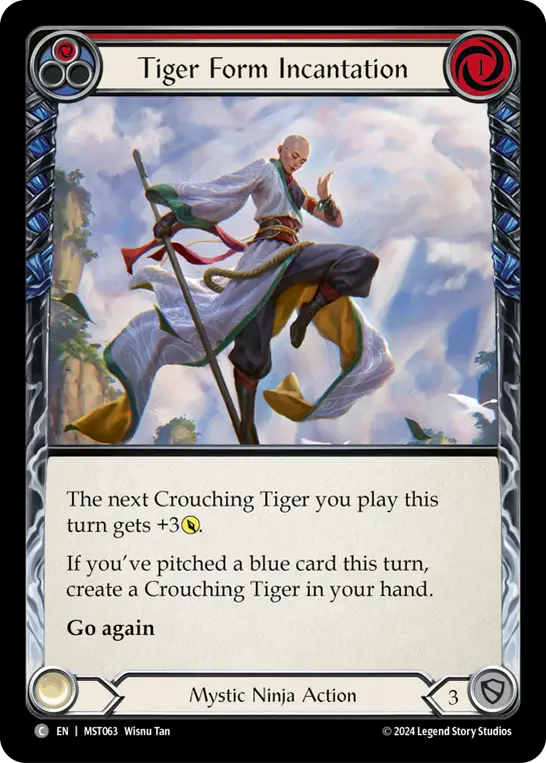 Card: Tiger Form Incantation (red)