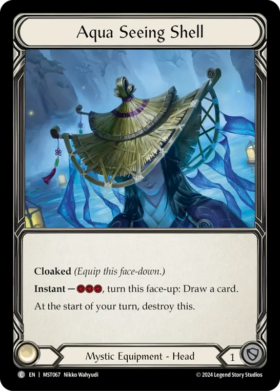 Card: Aqua Seeing Shell