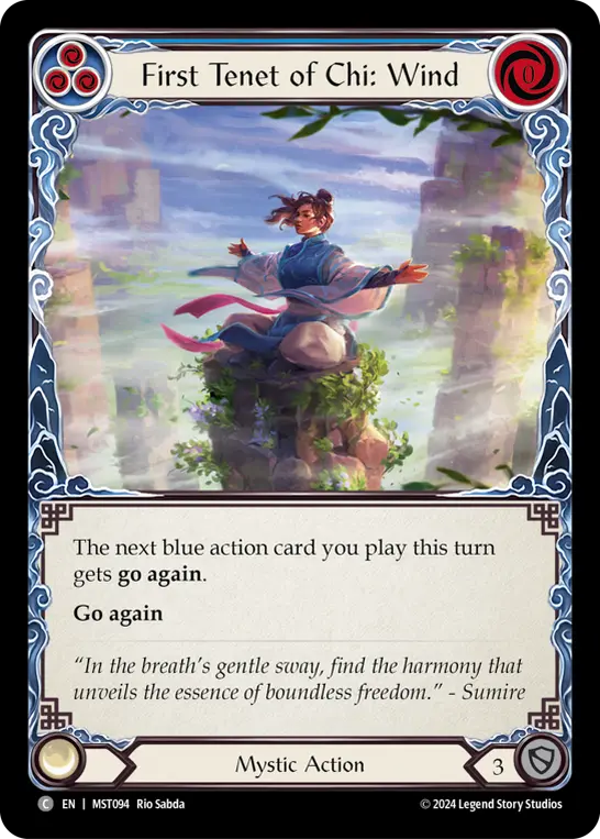 Card: First Tenet of Chi: Wind (blu)