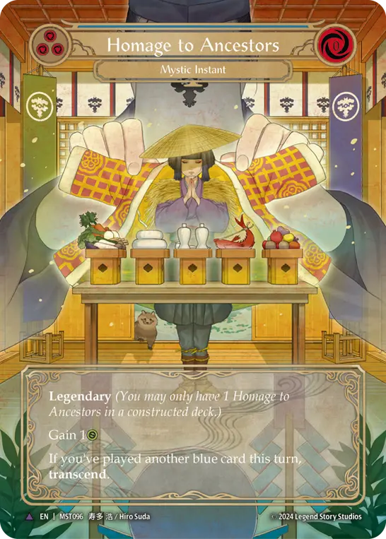 Card: Homage to Ancestors (blu)