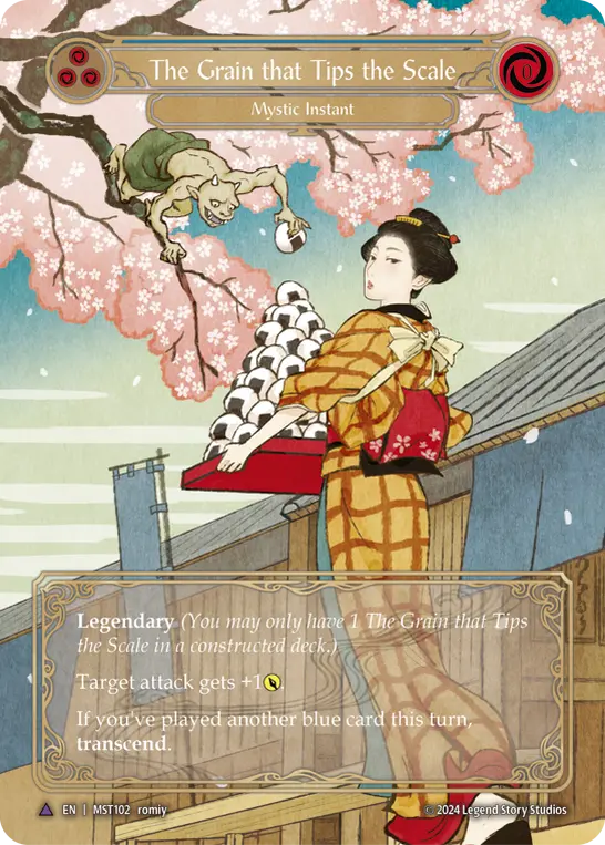 Card: The Grain that Tips the Scale (blu)