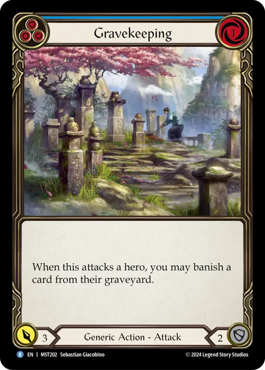 Card: Gravekeeping (blu)