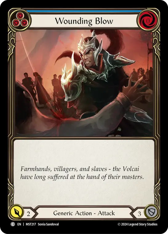 Card: Wounding Blow (blu)