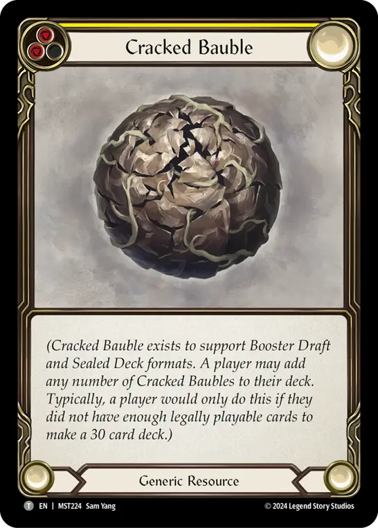 Card: Cracked Bauble (yel)