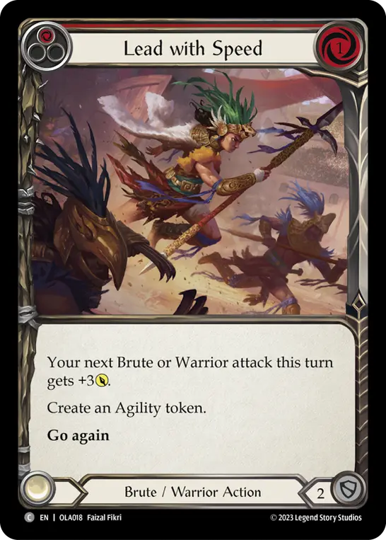Card: Lead with Speed (red)