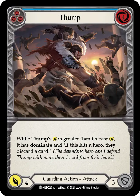 Card: Thump (blu)