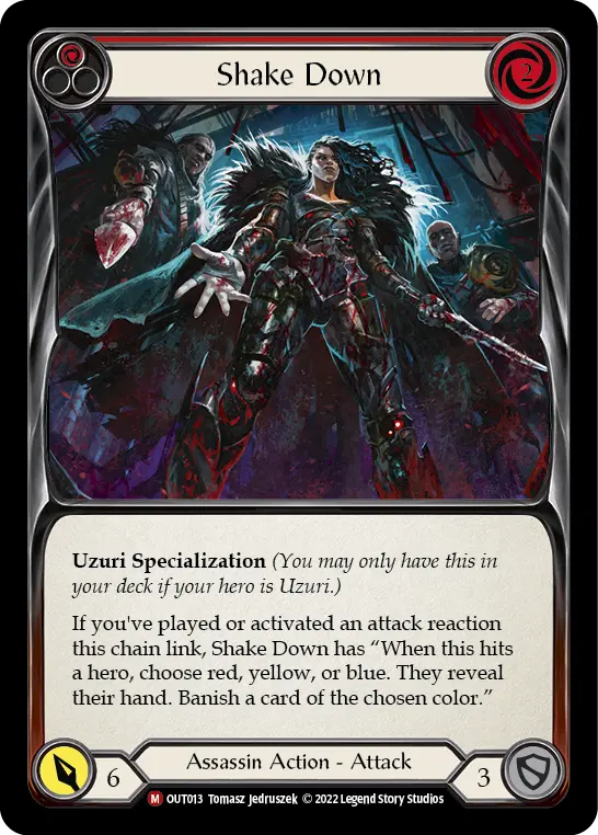 Card: Shake Down (red)