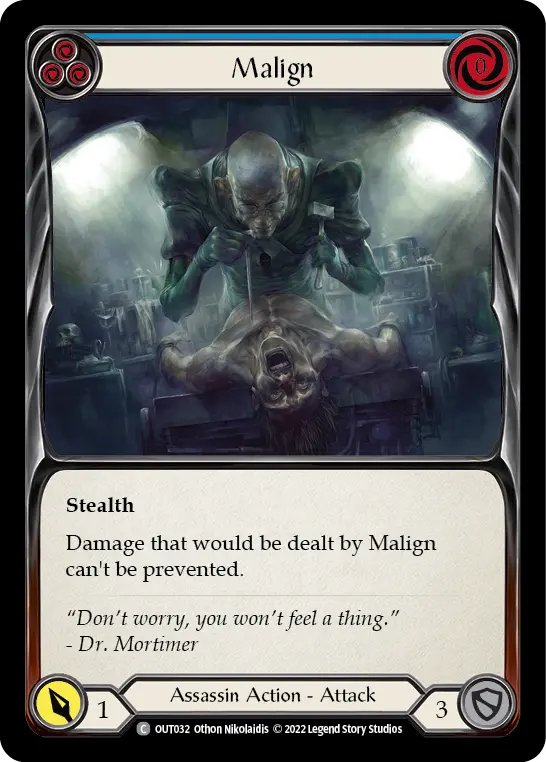 Card: Malign (blu)