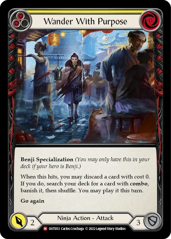 Card: Wander With Purpose (yel)