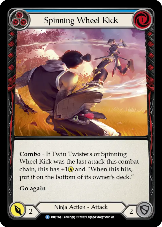 Card: Spinning Wheel Kick (blu)