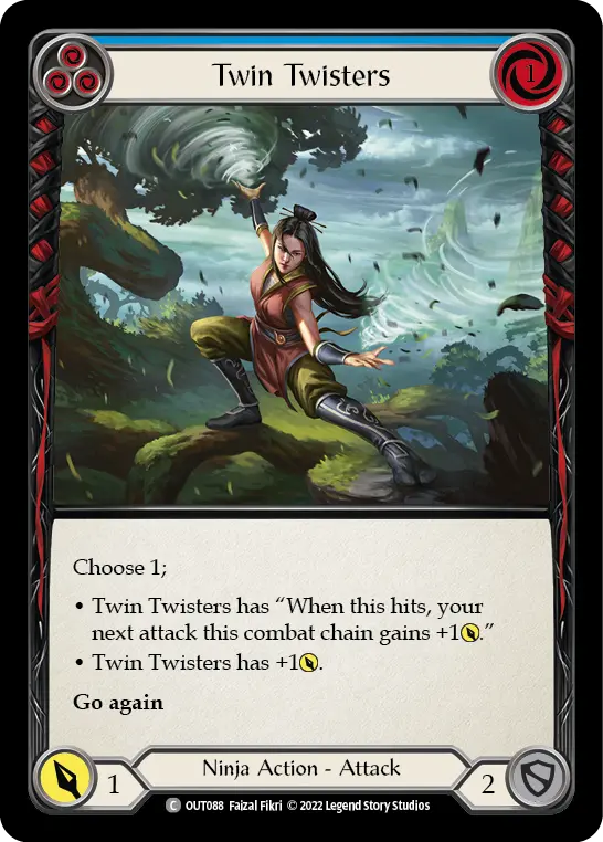 Card: Twin Twisters (blu)