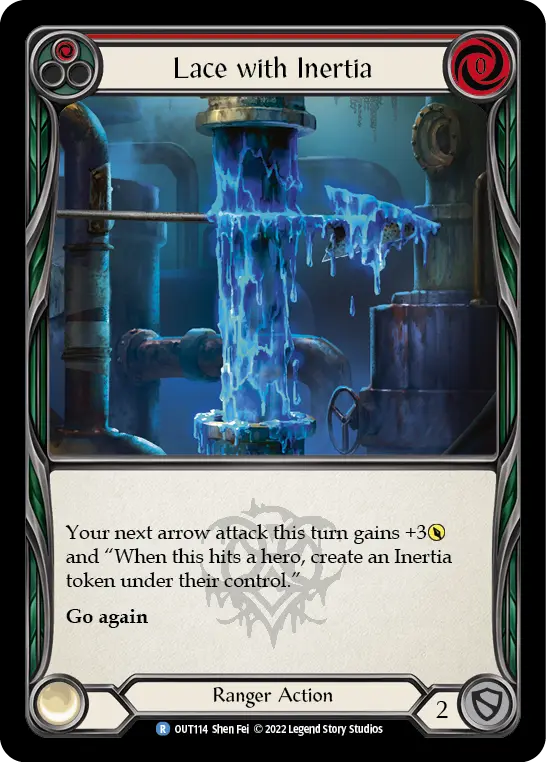 Card: Lace with Inertia (red)