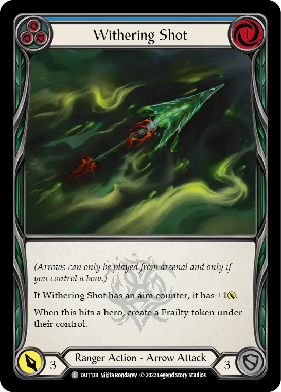Card: Withering Shot (blu)