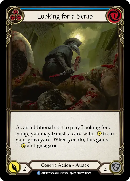 Card: Looking for a Scrap (blu)