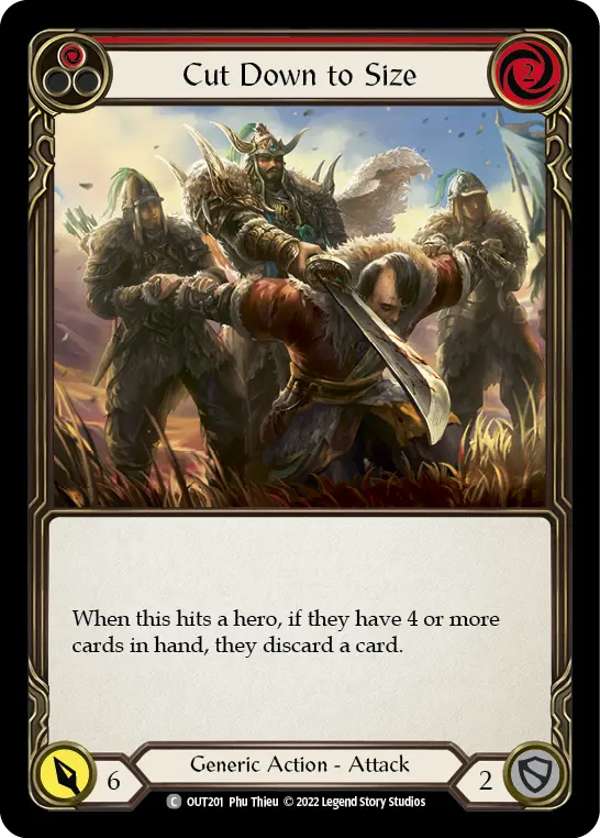 Card: Cut Down to Size (red)
