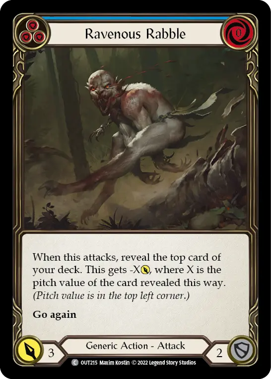 Card: Ravenous Rabble (blu)