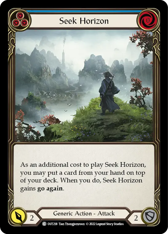 Card: Seek Horizon (blu)