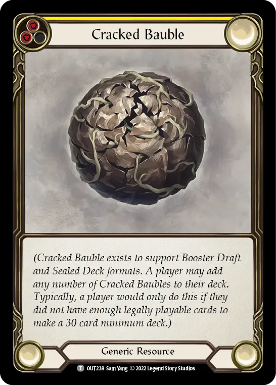 Card: Cracked Bauble (yel)