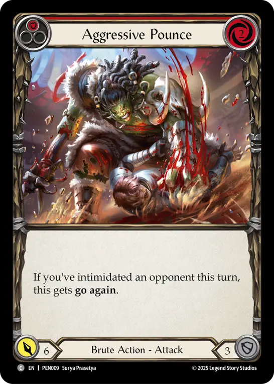 Card: Aggressive Pounce (red)
