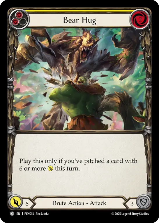 Card: Bear Hug (yel)