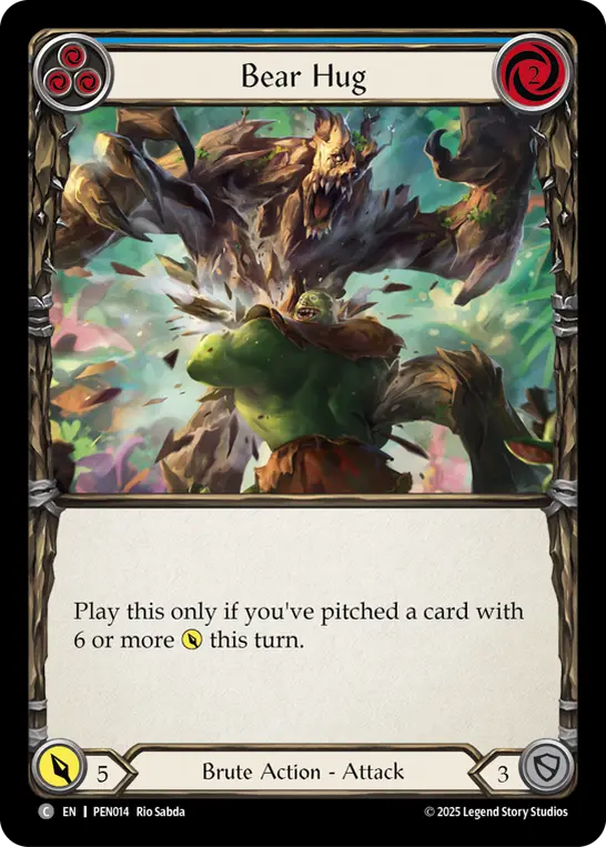 Card: Bear Hug (blu)