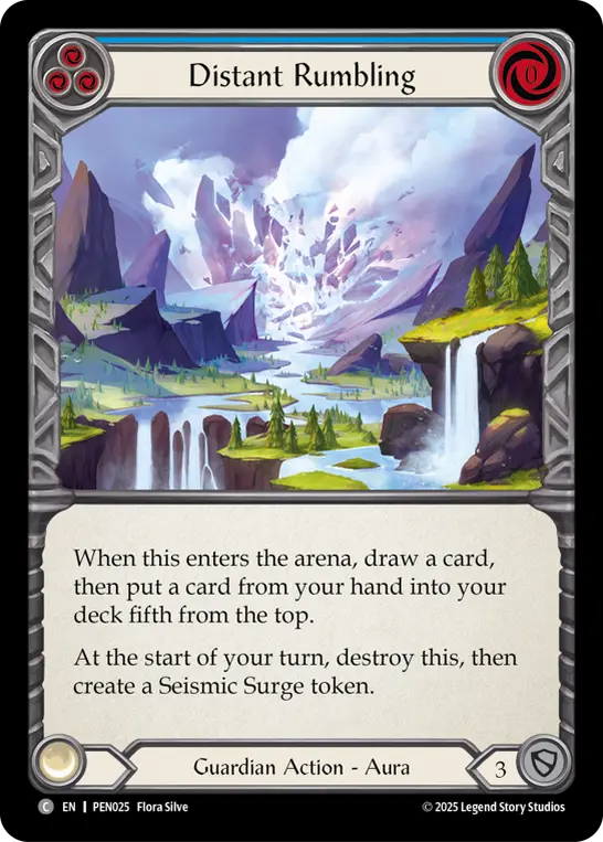 Card: Distant Rumbling (blu)