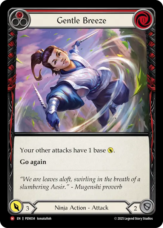 Card: Gentle Breeze (red)