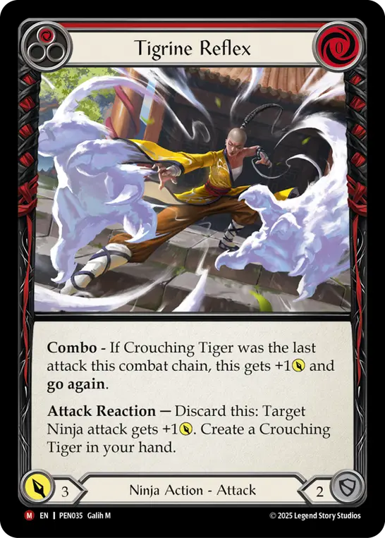 Card: Tigerine Reflex (red)