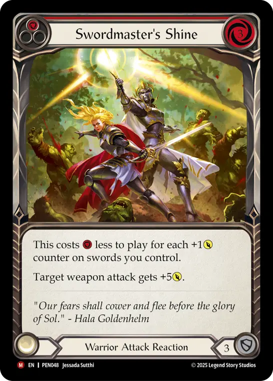 Card: Swordmaster's Shine (red)
