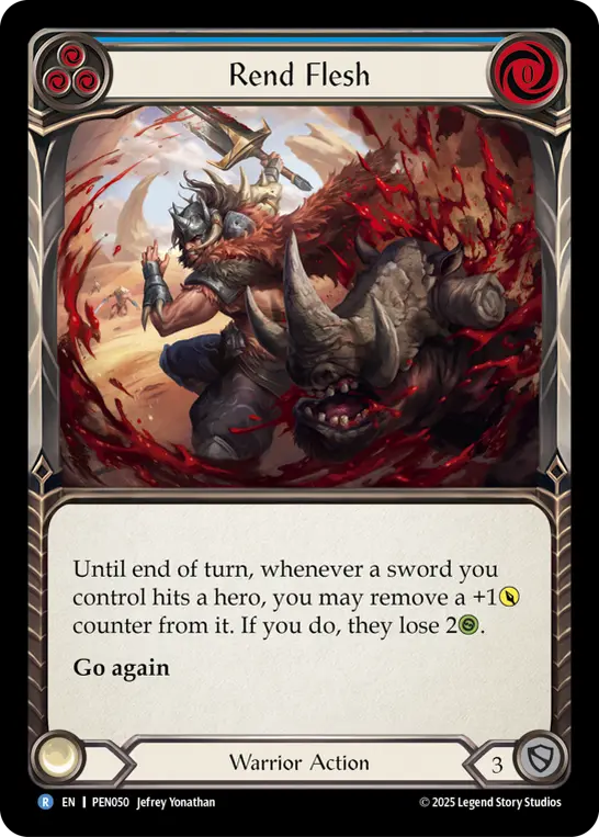 Card: Rend Flesh (blu)