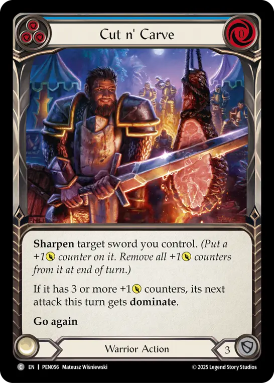 Card: Cut n' Carve (blu)