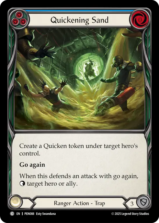Card: Quickening Sand (blu)