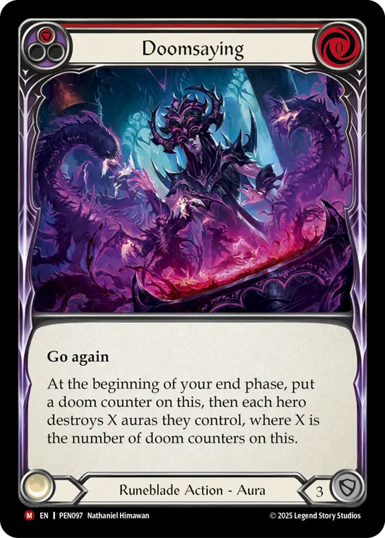 Card: Doomsaying (red)