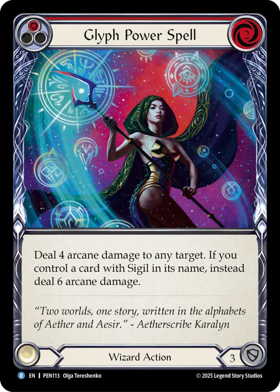 Card: Glyph Power Spell (red)